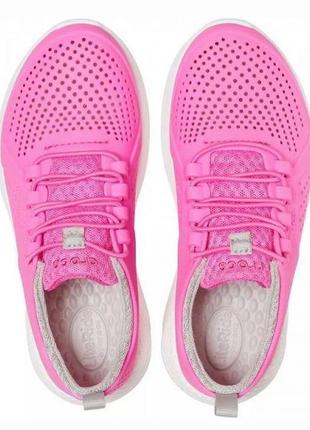 Крокс кроссовки crocs literide pacer kids child all-purpose shoes electric pink7 фото