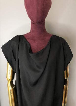 Humanoid чёрное платье миди платье-футляр оверсайз свободное дизайнерское туника7 фото