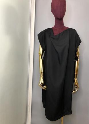 Humanoid чёрное платье миди платье-футляр оверсайз свободное дизайнерское туника2 фото