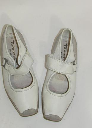 Tamaris кожаные женские туфли мокасины  l245 фото