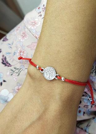 Браслет оберег красная нить дерево жизни арт 978598047