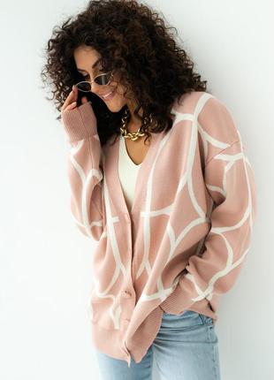 Кардиган оверсайз oversize с узором