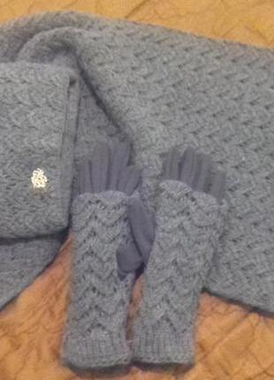 Комплект «франческа» (шапка, шарф-снуд и перчатки)2 фото
