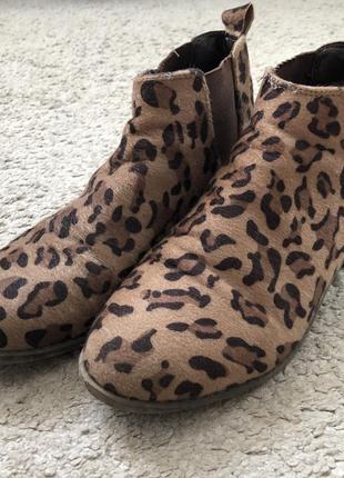 Чобітки черевички в леопардовий принт