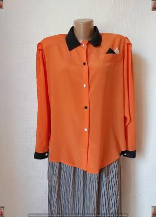 Нова ошатна блуза в соковитий оранжевий колір з пишними рукавами, розмір л-хл
