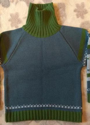 Вязаный свитер под горло с узором, р.1161 фото