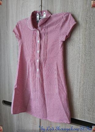 Фирменное marks & spenser летнее платье в мелкую клеточку на девочку 6-7 лет4 фото