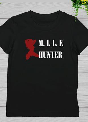 Мужская футболка с принтом "m.i.l.f. hunter" push it