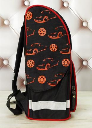 Рюкзак школьный каркасный для мальчика с фонариками черный с ярким рисунком рисунком bagland 12 л.3 фото