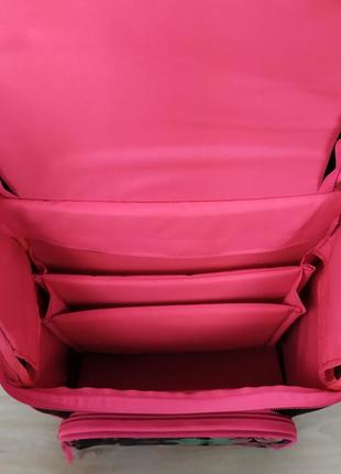 Рюкзак школьный каркасный для девочки bagland, малинового цвета, 12 л.6 фото