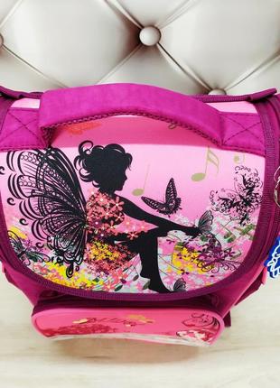Рюкзак школьный каркасный для девочки bagland, малинового цвета, 12 л.8 фото