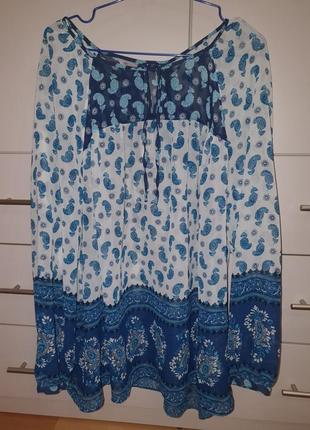 Туника блуза туніка в турецкие огурцы бирюзового голубого цвета1 фото