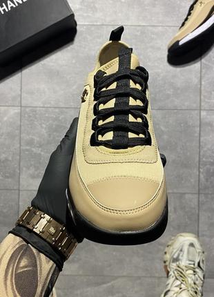 Sneakers beige black женские песочные бежевые премиум кроссовки стильные жіночі бежеві кросівки3 фото