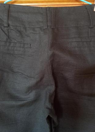 Укороченные широкие брюки штаны кюлоты. 55% натуральный лен 45% хлопок4 фото