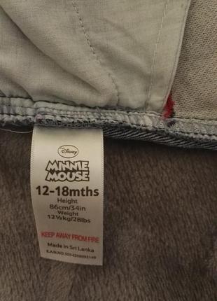 Юбка джинсовая мини для девочки 12-18 мес,рост 86см от disney minnie mouse6 фото