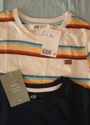 Футболка hm комплект футболок  3шт. h&m 122/128