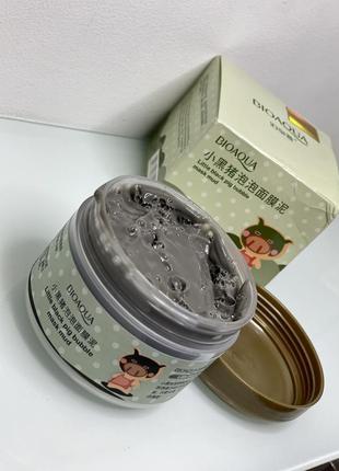 Маска для лица bioaqua little black pig bubble mask mud1 фото