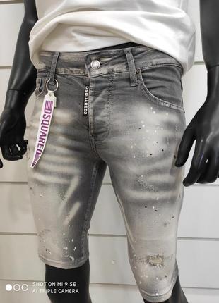Стильные лёгкие джинсовые мужские шорты бриджи