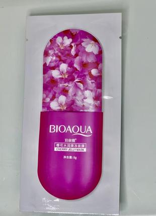 Маска гелевая с экстрактом вишни bioaqua питающая1 фото
