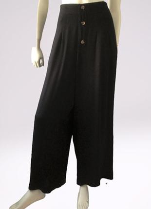 Широкие брюки на резинке с пуговицами на гульфике, бренда denim jeans1 фото