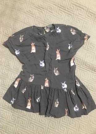 Блуза 👚 некст на девочку 3 года , вискоза