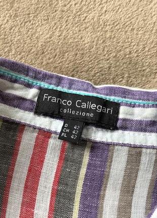 Женская свободная льняная блуза рубашка franco callegari8 фото