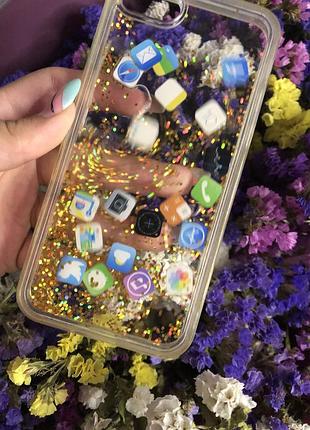 Переливающийся чехол на iphone 7/8