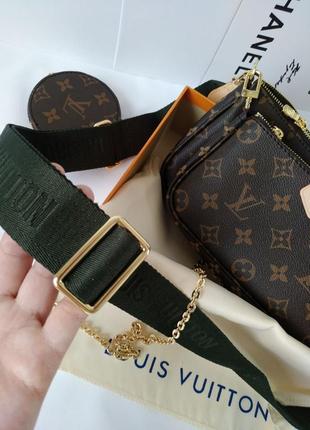 Сумка кросс боди  с зеленым ремнем в стиле louis vuitton 🍀🍀🍀2 фото