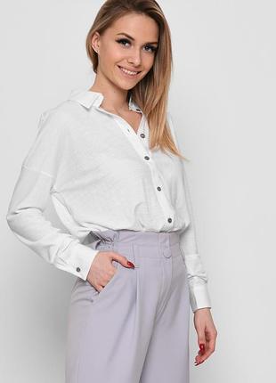 Біла сорочка вільного крою | 49587