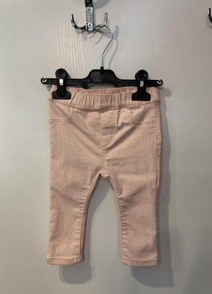 Дитячі персикові джинси h&m на дівчинку1 фото