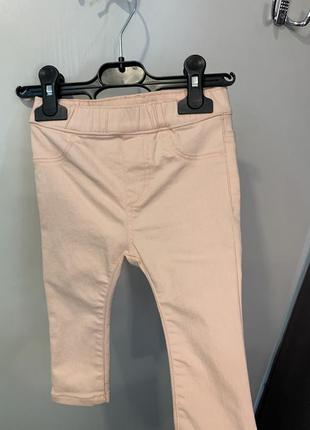 Дитячі персикові джинси h&m на дівчинку3 фото