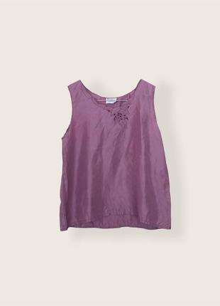 Вінтажна шовкова блуза від бренду reine seide винтаж1 фото