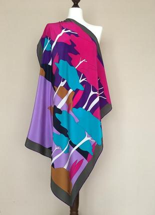Дизайнерский уникальный шелковый платок шарф мадам gres paris оригинал 100% шелк2 фото