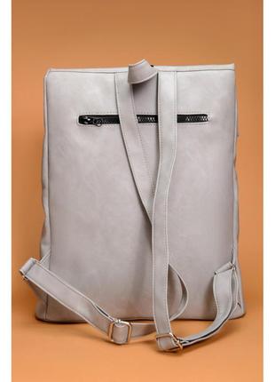 Жіночий рюкзак sambag rene lzt світло-сірий нубук4 фото