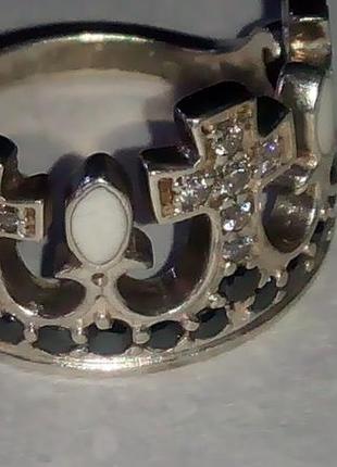 Кольцо  корона серебро 925 пробы7 фото