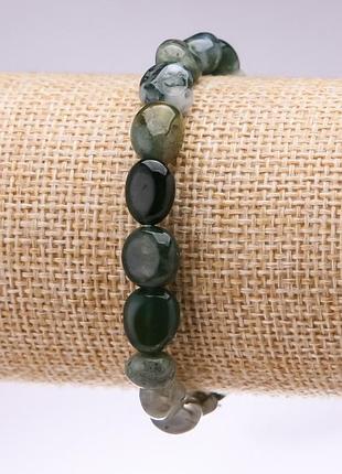 Браслет из натурального камня моховый агат