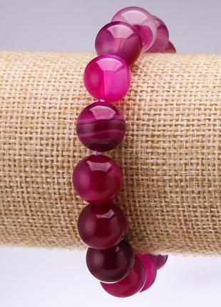 Браслет з натурального каменю агат глазковый