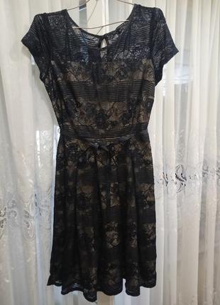 Нарядное ажурное платье р.48-501 фото