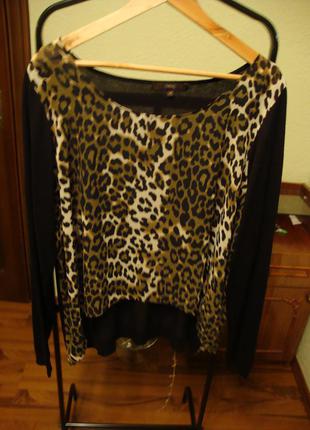 Легкая кофточка, блуза тигровый принт next, р-р 16-18