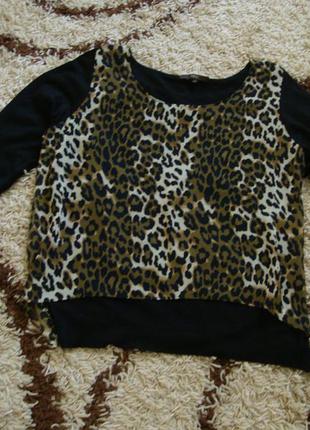 Легкая кофточка, блуза тигровый принт next, р-р 16-182 фото