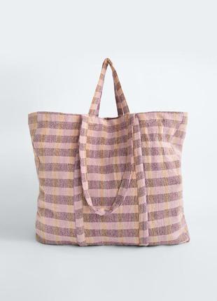 Сумка шопер пляжна zara