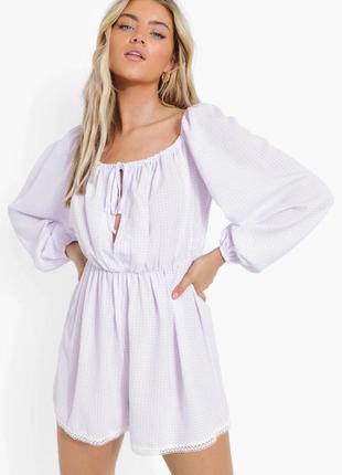 Фирменный слитный лиловый комбез от boohoo,размер l по скидке🔥saleee