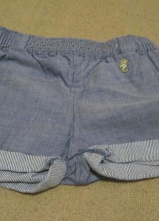 Новые стильные шортики h&m р.50 на 1-3 мес.