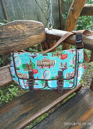 Стильна прогумована сумка (8164)