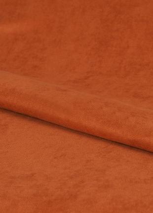 Портьерная ткань для штор канвас (микровелюр) терракотового цвета2 фото