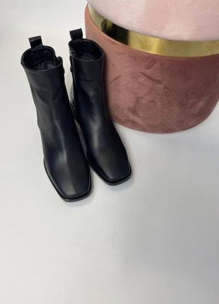 Шкіряні ботинки короткі осінні зимові кожаные демисезон4 фото