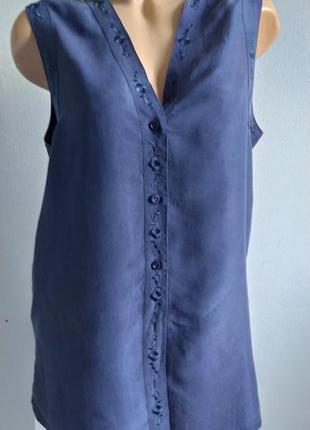 Винтажная блуза из 100% натурального шелка2 фото