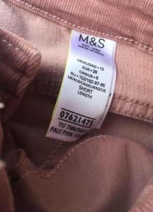 Шикарные пудровые вельветовые джинсы m&s3 фото