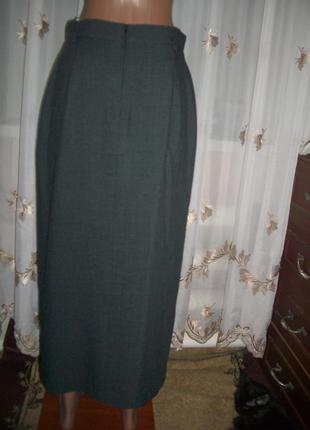 Строгая офисная шерстяная юбка-карандаш2 фото