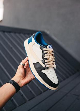 Кросівки travis scott x fragment x jordan 1 low